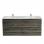 Qubist Dark Grey Wall Hung 1200 Vanity Cabinet Only